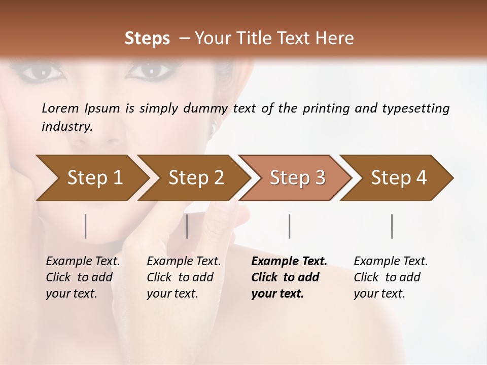 Attractive Hair Young PowerPoint Template