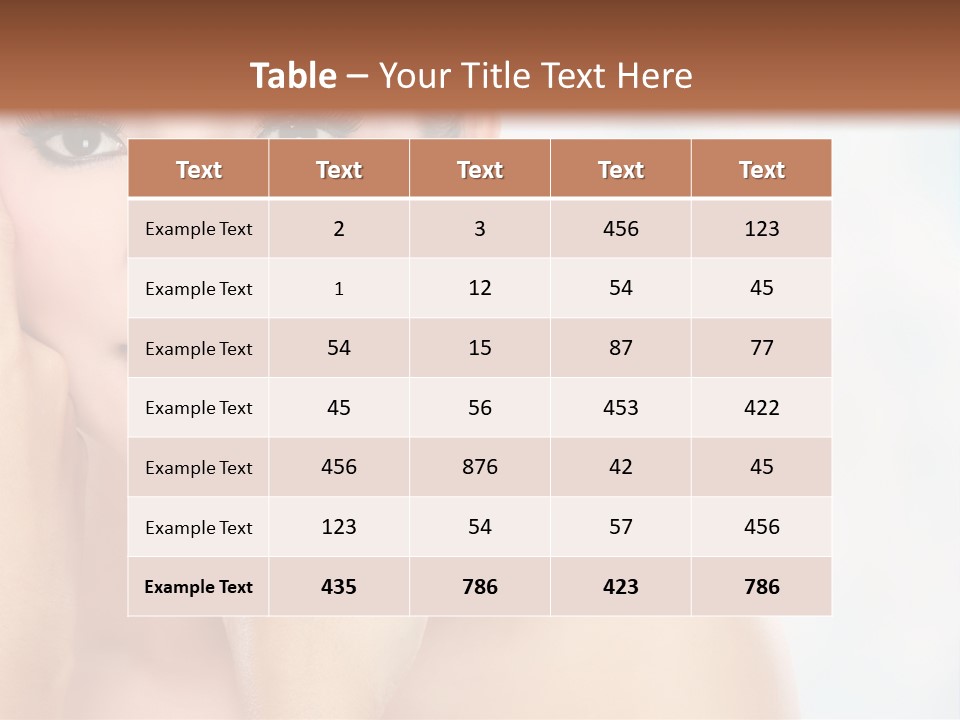 Attractive Hair Young PowerPoint Template
