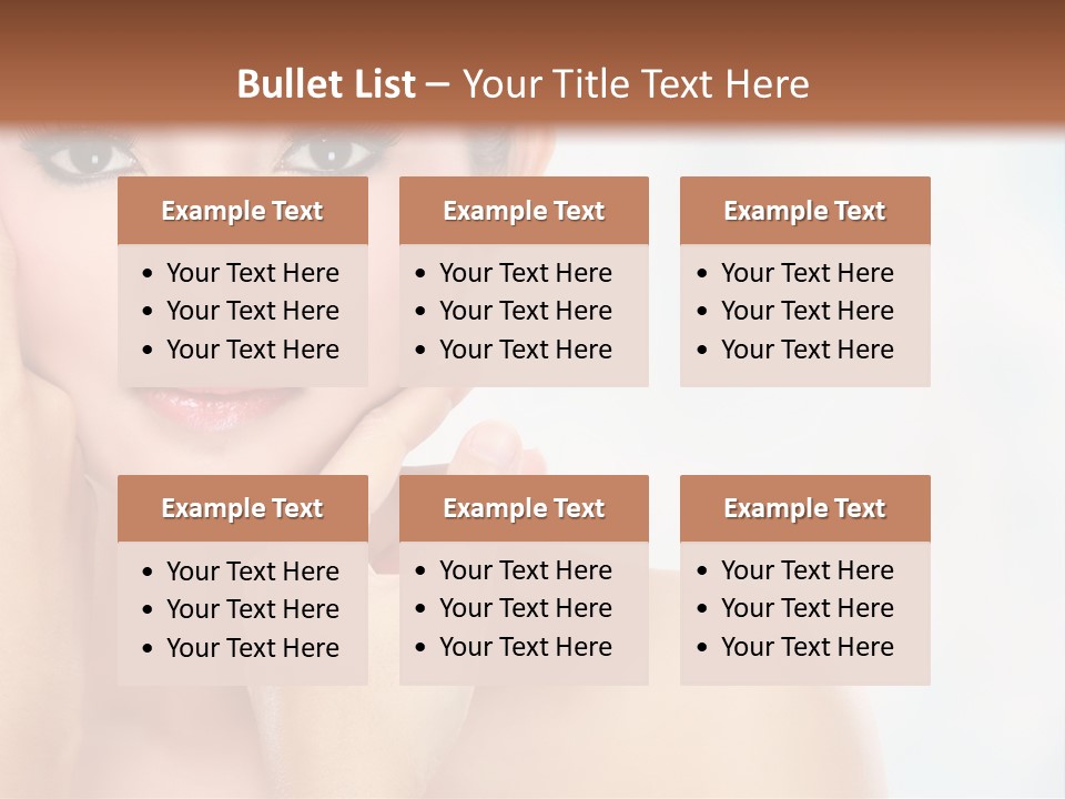 Attractive Hair Young PowerPoint Template