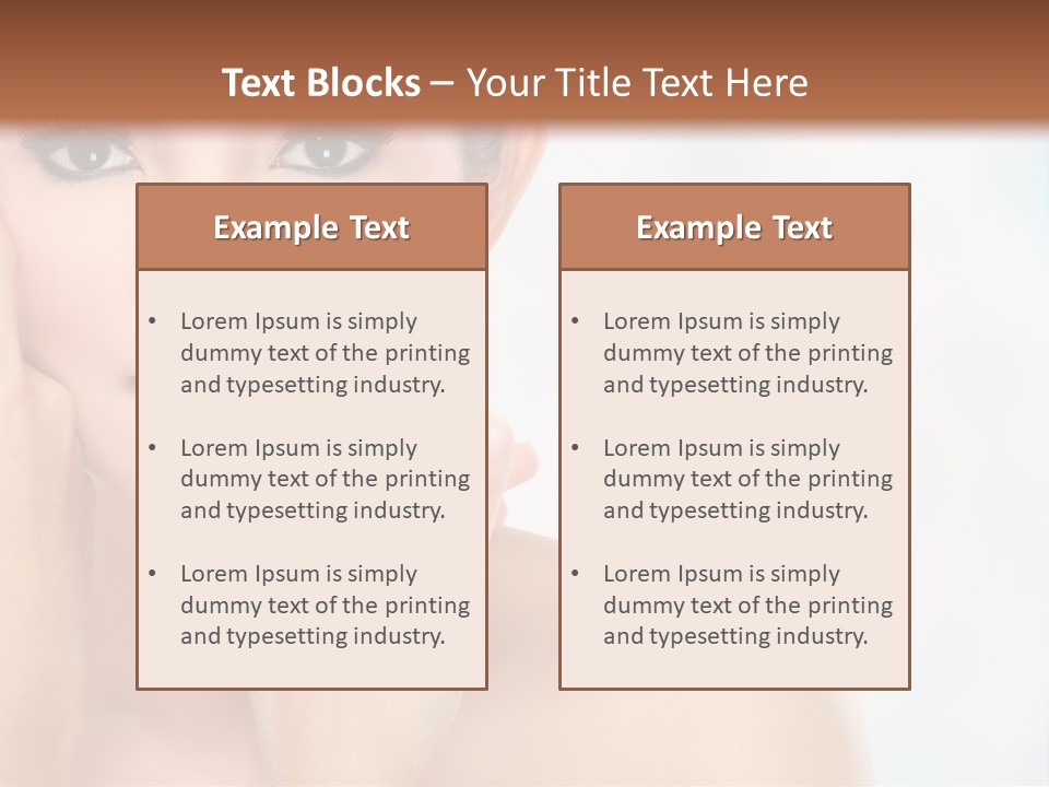 Attractive Hair Young PowerPoint Template