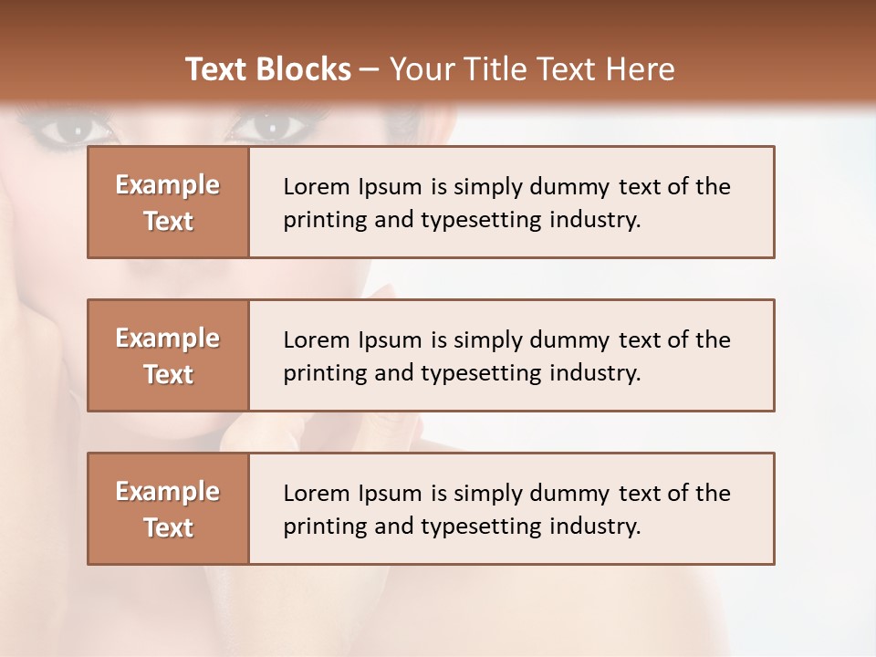 Attractive Hair Young PowerPoint Template