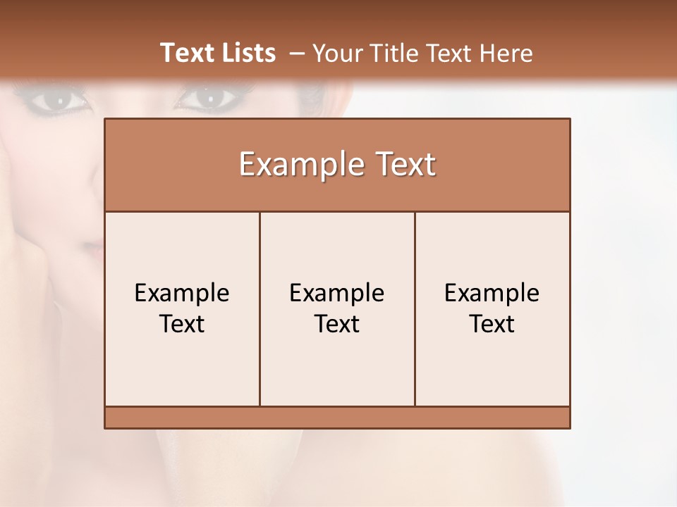 Attractive Hair Young PowerPoint Template