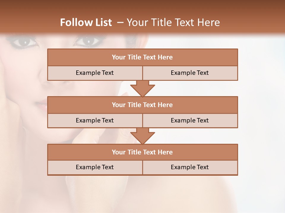 Attractive Hair Young PowerPoint Template