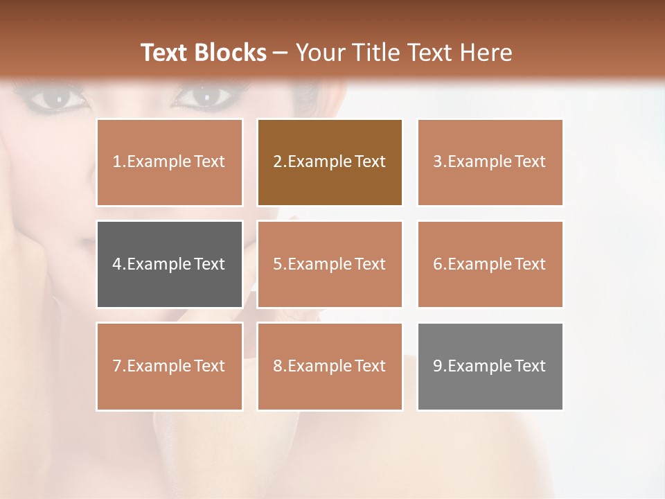 Attractive Hair Young PowerPoint Template