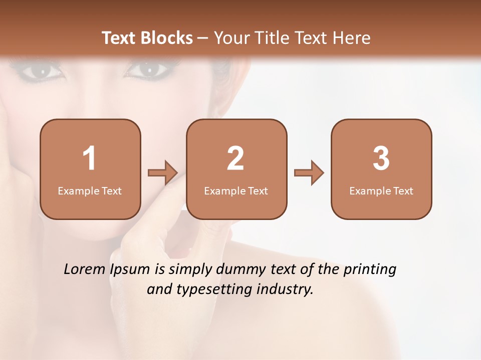 Attractive Hair Young PowerPoint Template