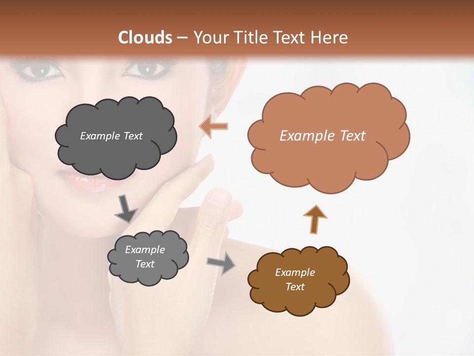 Attractive Hair Young PowerPoint Template