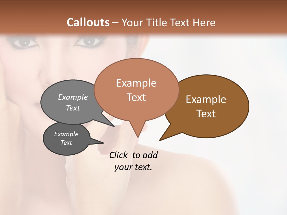 Attractive Hair Young PowerPoint Template