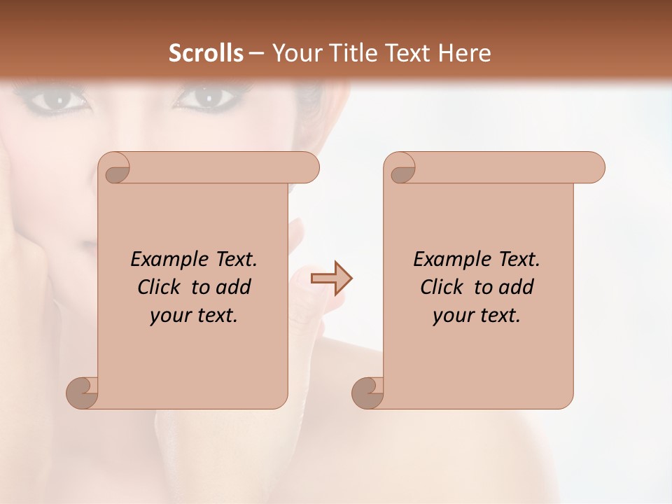 Attractive Hair Young PowerPoint Template