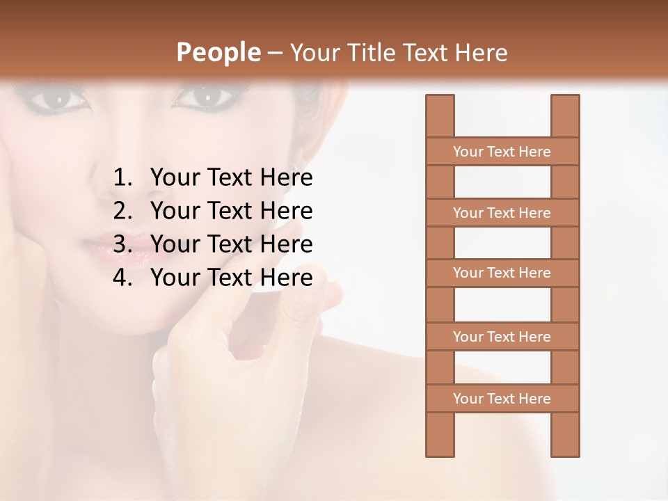 Attractive Hair Young PowerPoint Template