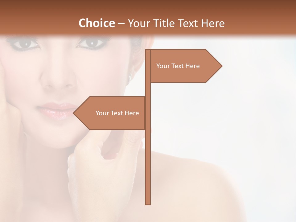 Attractive Hair Young PowerPoint Template