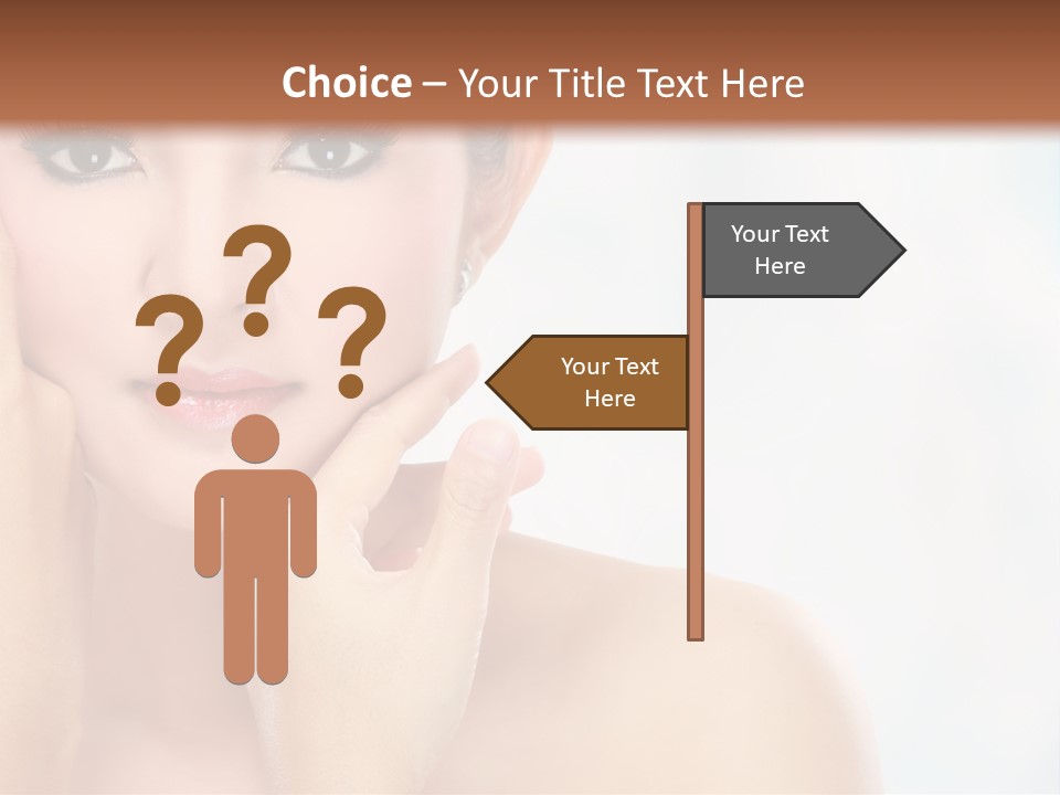 Attractive Hair Young PowerPoint Template