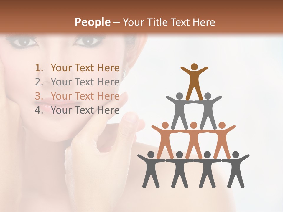 Attractive Hair Young PowerPoint Template