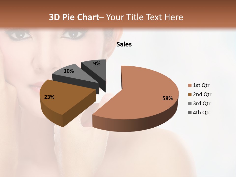 Attractive Hair Young PowerPoint Template