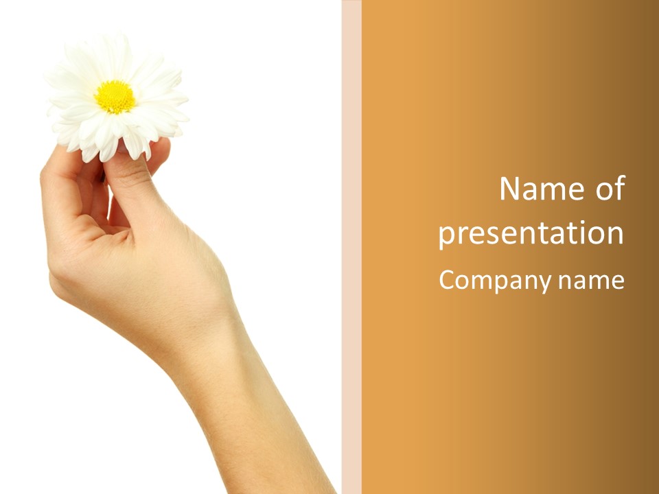 Fingernail Flower Nail PowerPoint Template