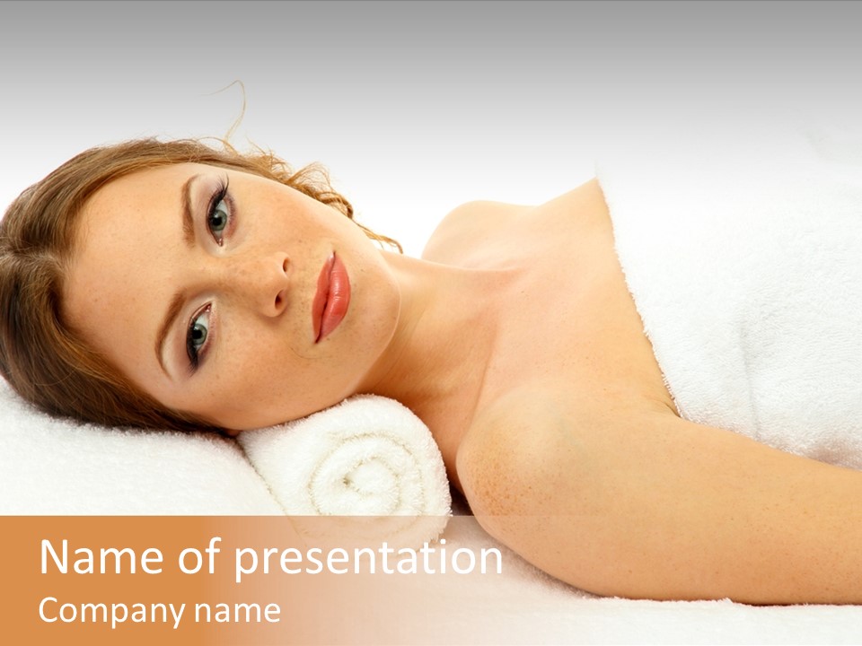 Massaging Relax Person PowerPoint Template