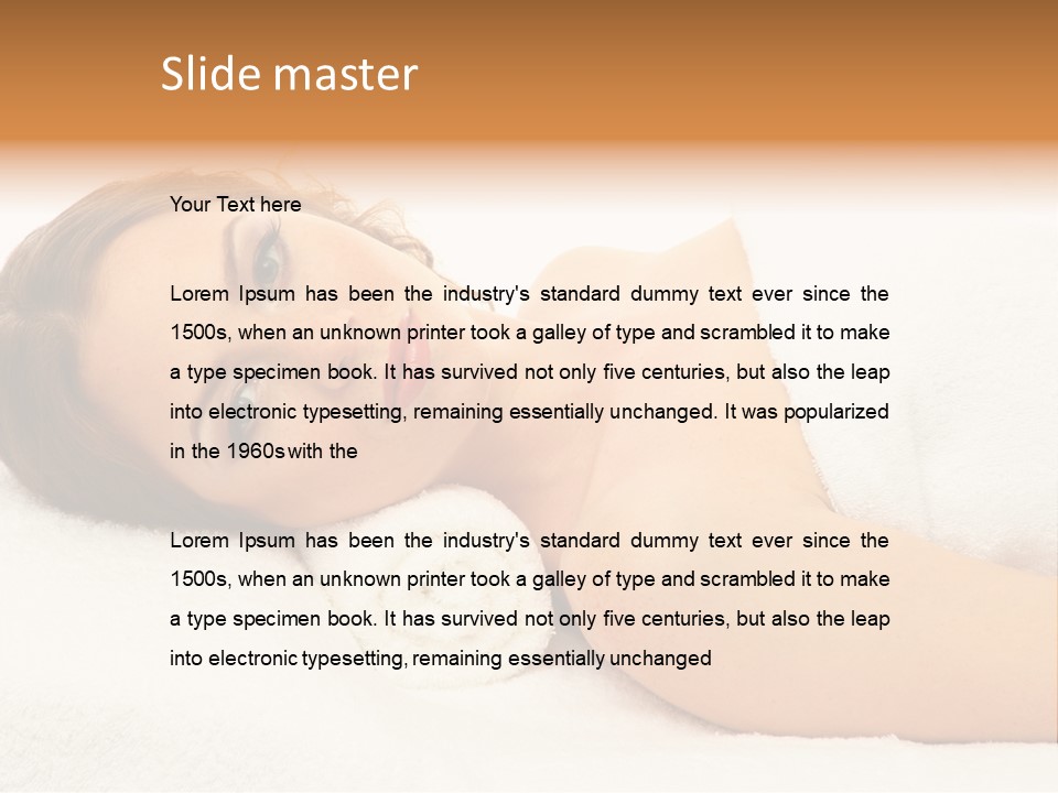 Massaging Relax Person PowerPoint Template