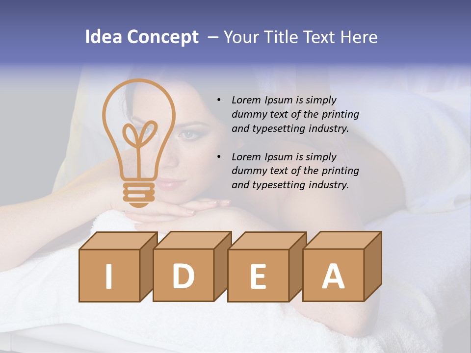 Lady Lying Getting PowerPoint Template