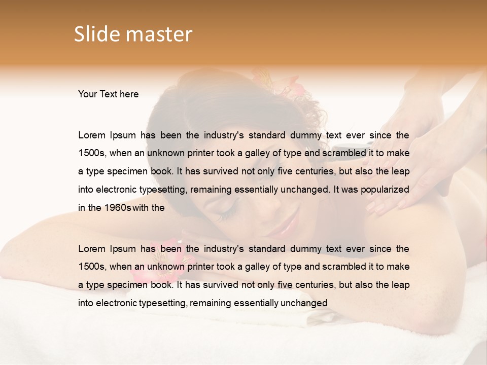 Isolated Massagist Personal PowerPoint Template