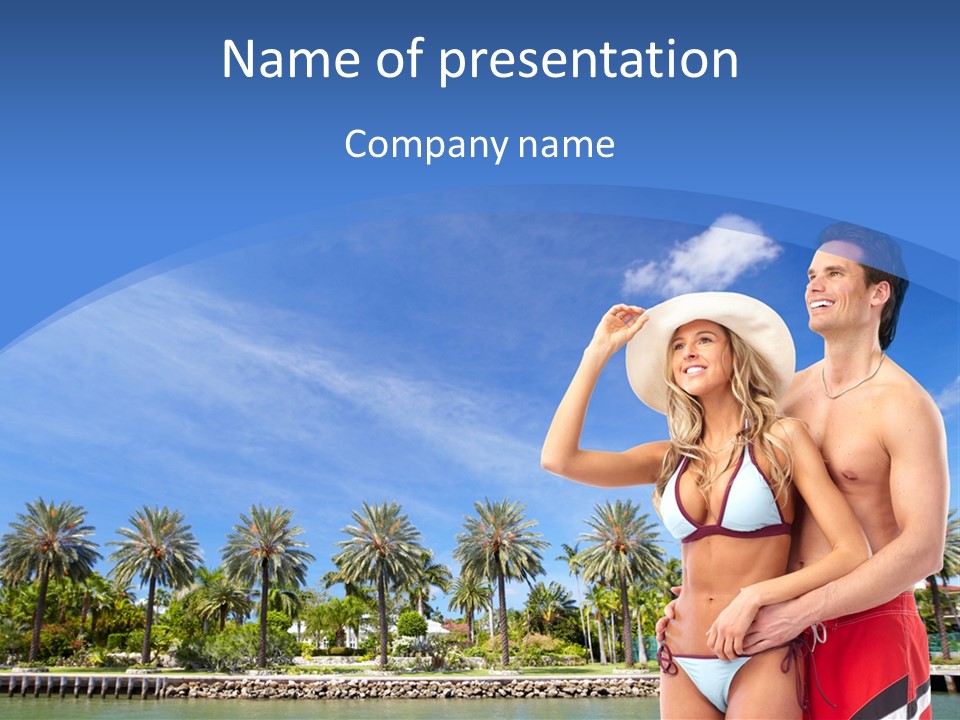 Beach Hot Spa PowerPoint Template