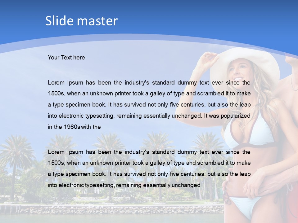 Beach Hot Spa PowerPoint Template