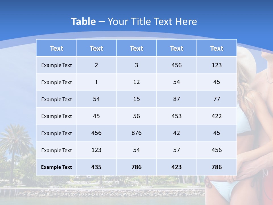 Beach Hot Spa PowerPoint Template