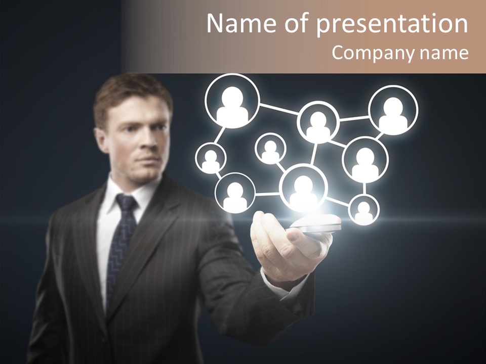 Caucasian Medium Black PowerPoint Template