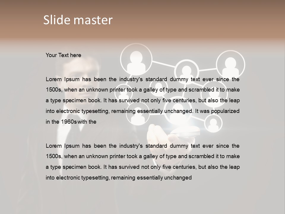 Caucasian Medium Black PowerPoint Template