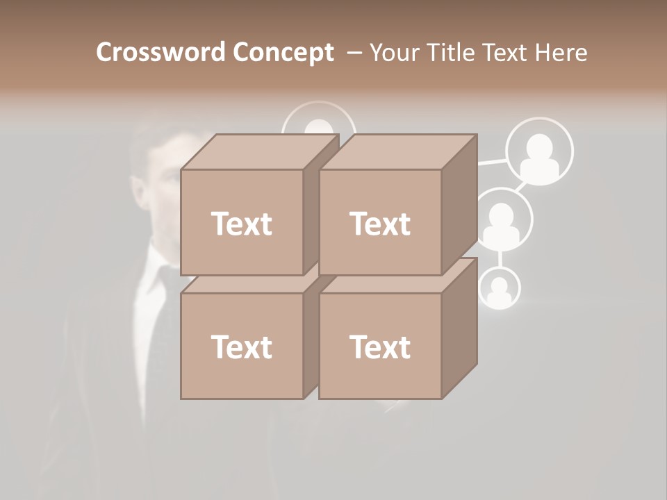 Caucasian Medium Black PowerPoint Template