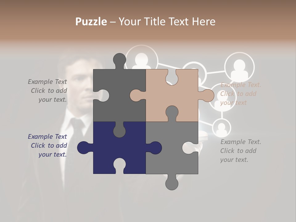 Caucasian Medium Black PowerPoint Template