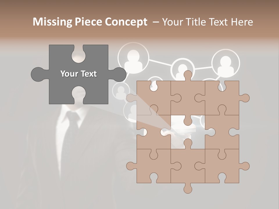 Caucasian Medium Black PowerPoint Template