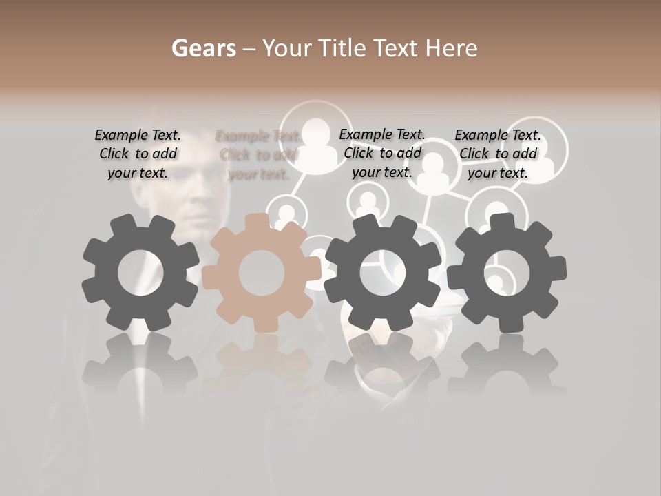 Caucasian Medium Black PowerPoint Template