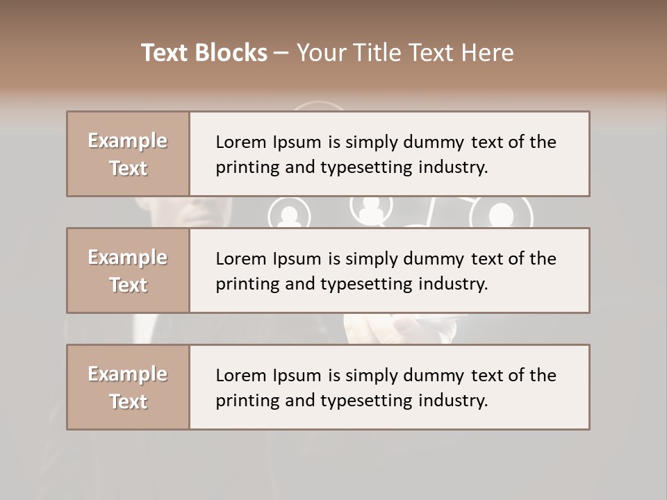 Caucasian Medium Black PowerPoint Template