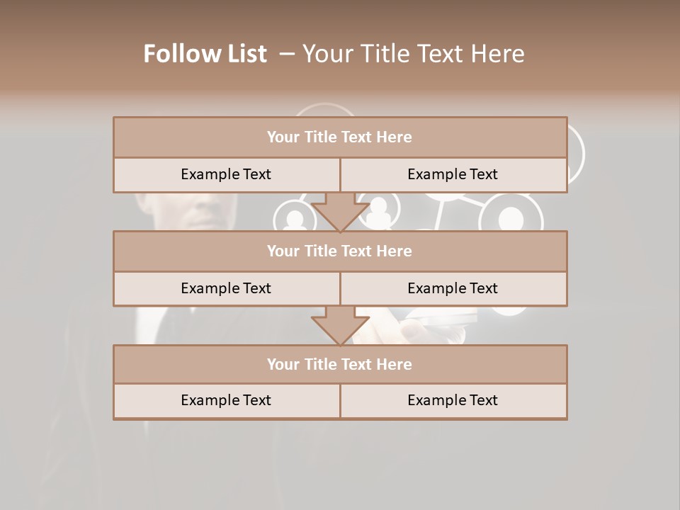 Caucasian Medium Black PowerPoint Template