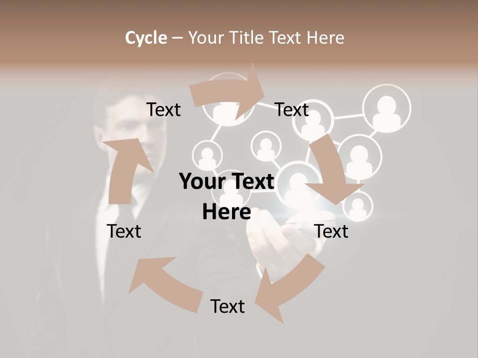 Caucasian Medium Black PowerPoint Template