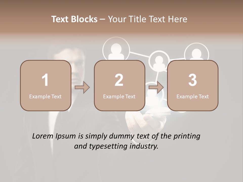 Caucasian Medium Black PowerPoint Template