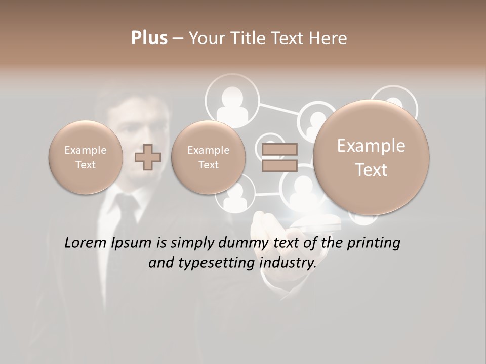 Caucasian Medium Black PowerPoint Template
