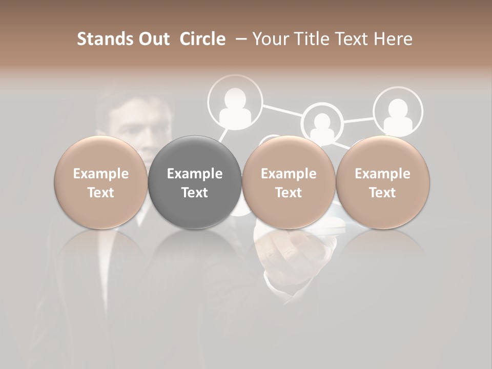 Caucasian Medium Black PowerPoint Template