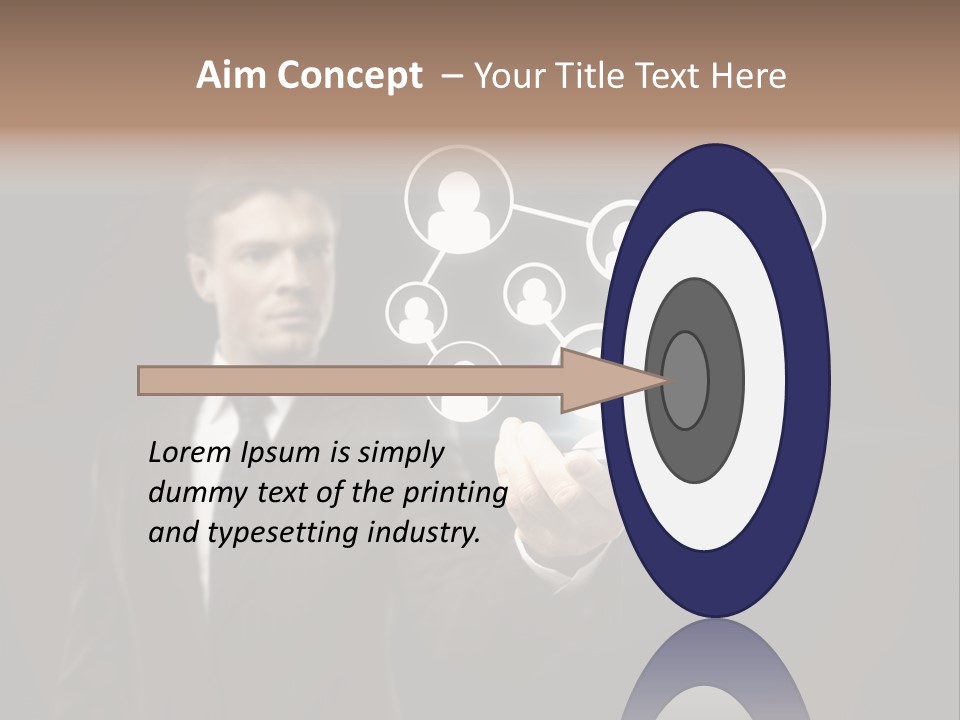 Caucasian Medium Black PowerPoint Template