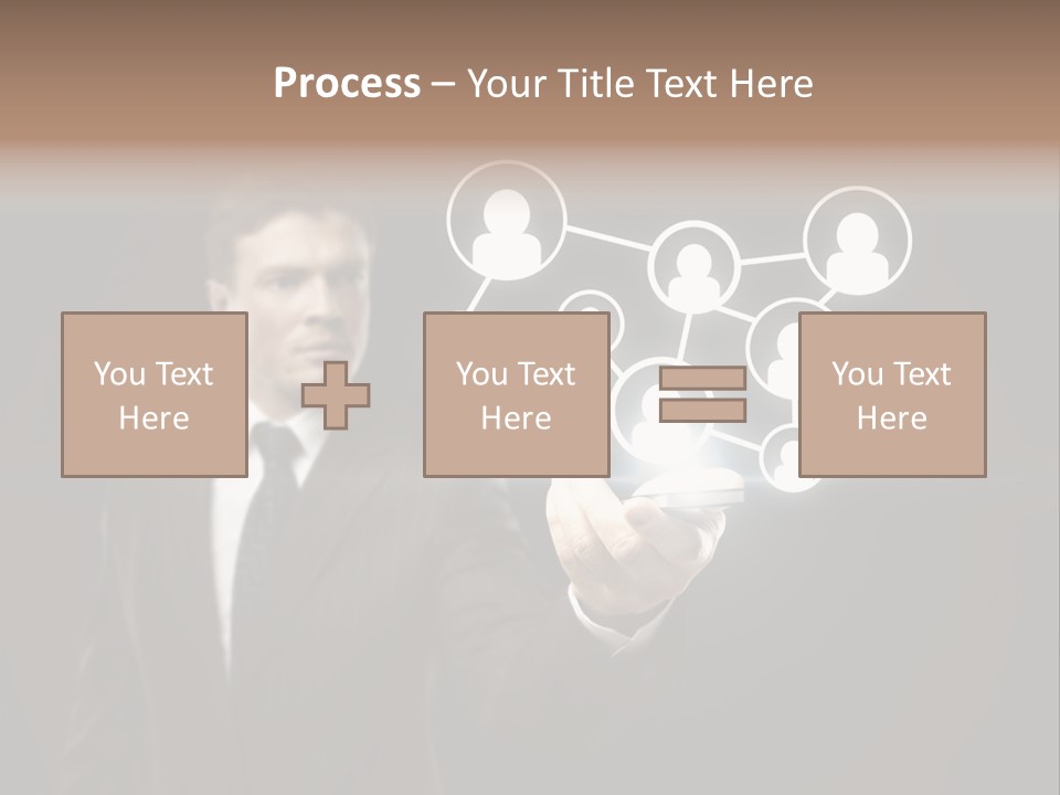 Caucasian Medium Black PowerPoint Template