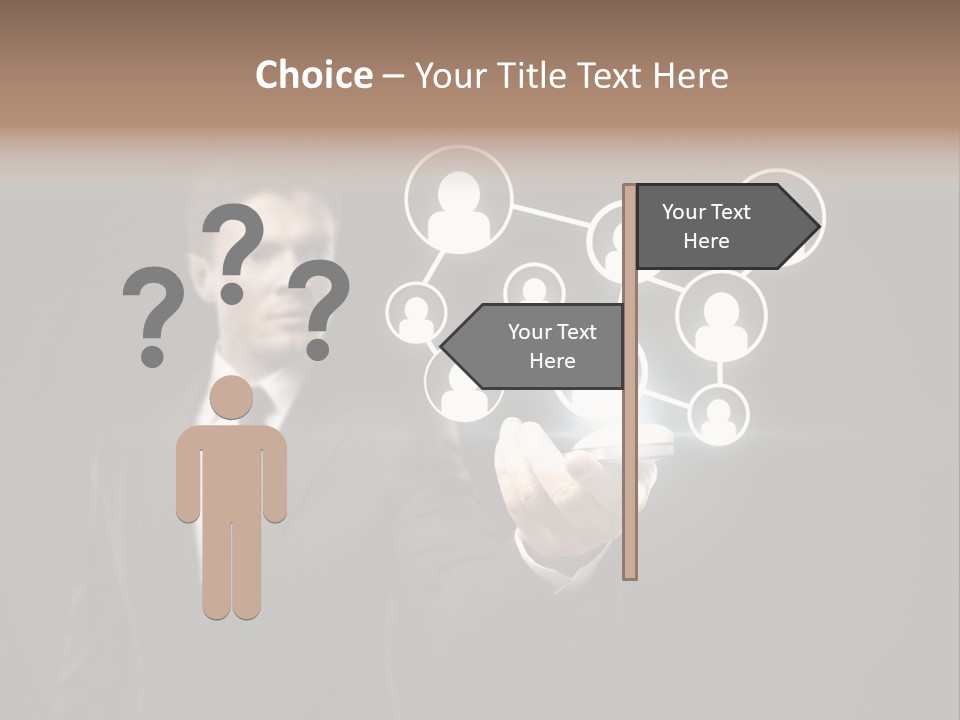 Caucasian Medium Black PowerPoint Template