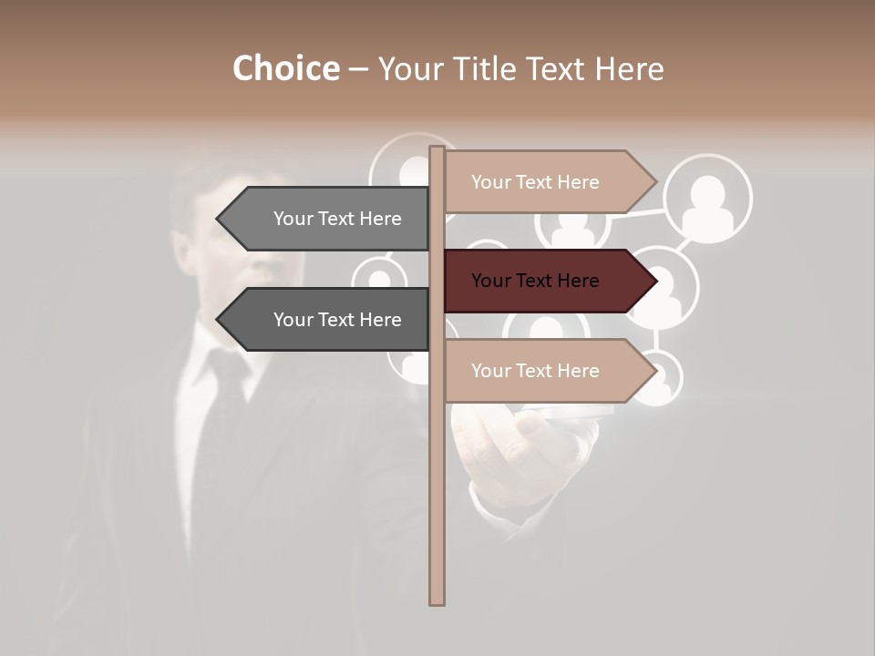 Caucasian Medium Black PowerPoint Template