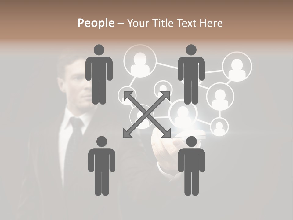 Caucasian Medium Black PowerPoint Template