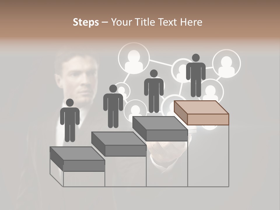 Caucasian Medium Black PowerPoint Template