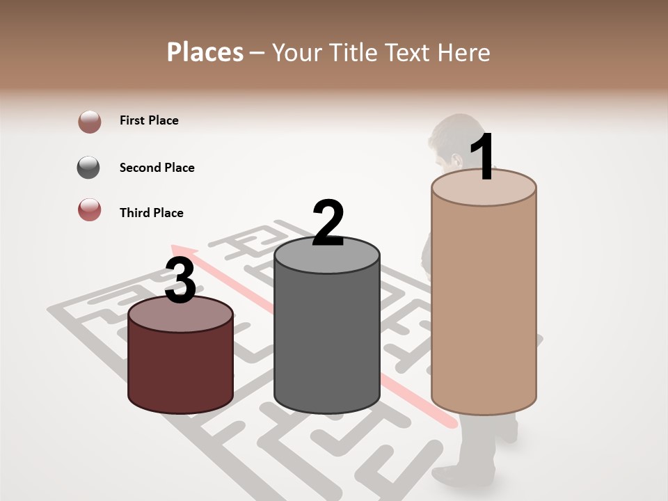 Maze People Labyrinth PowerPoint Template