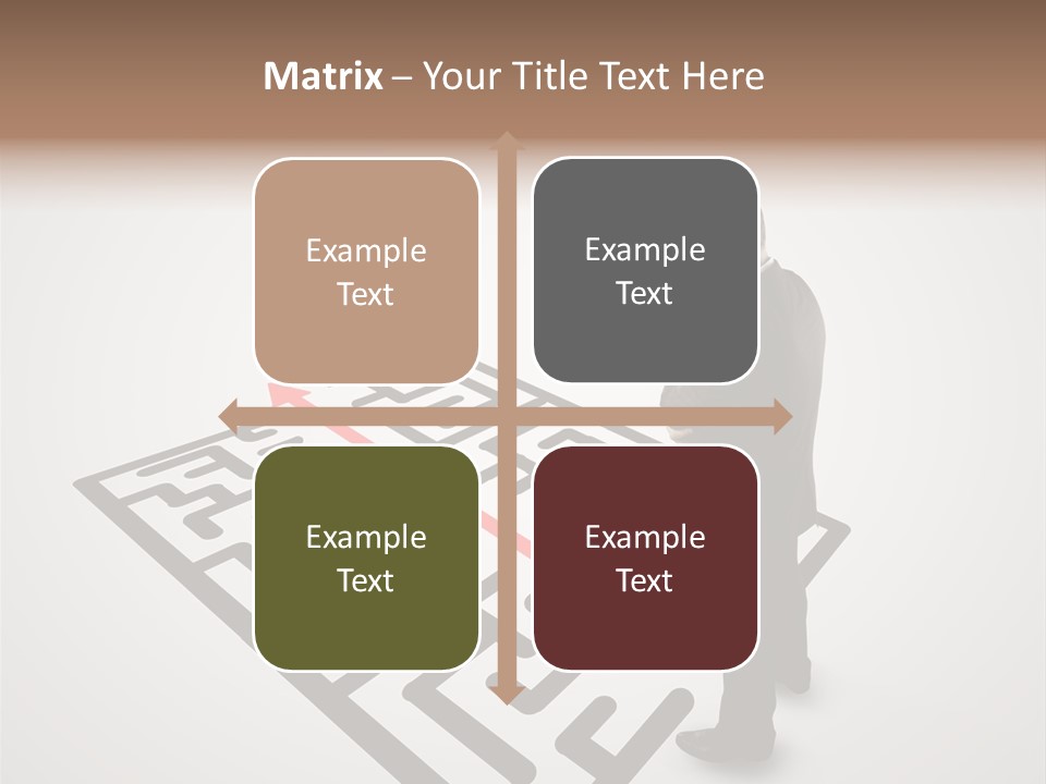 Maze People Labyrinth PowerPoint Template