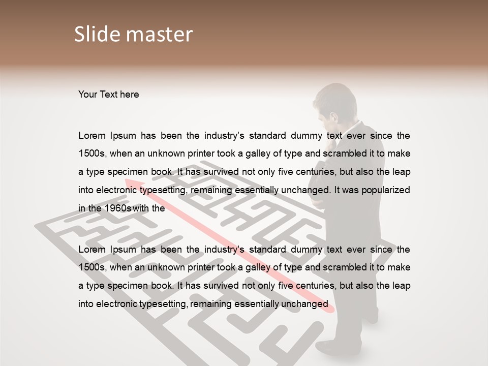 Maze People Labyrinth PowerPoint Template