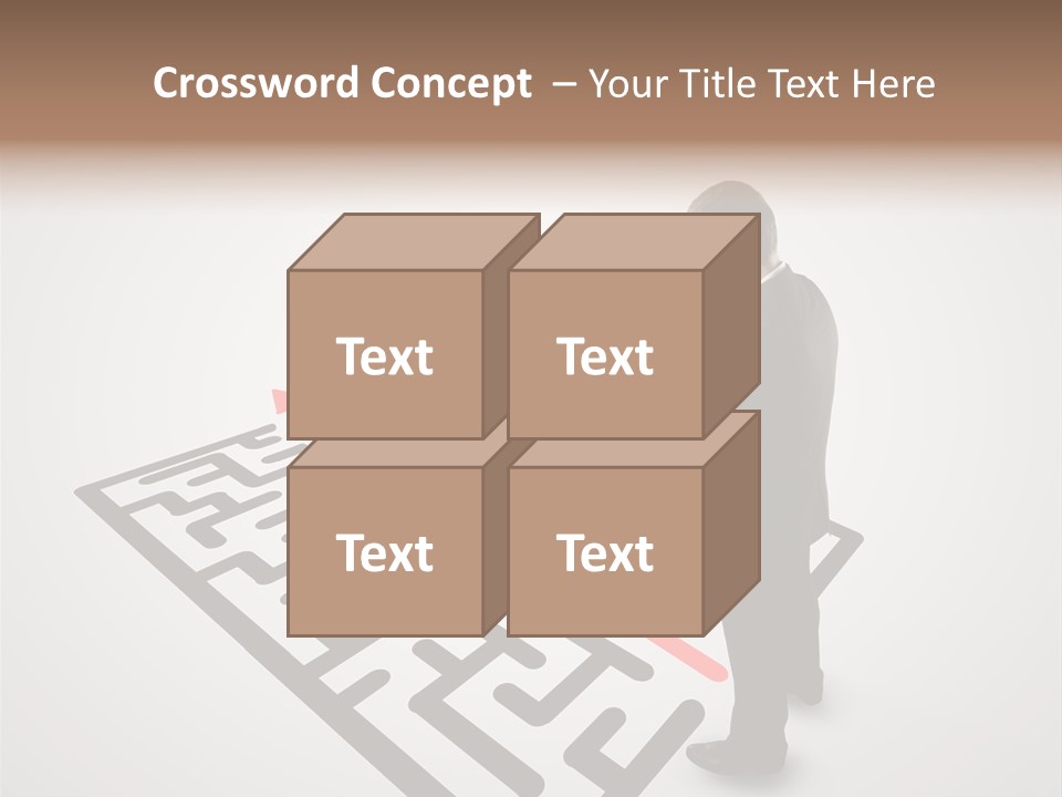 Maze People Labyrinth PowerPoint Template