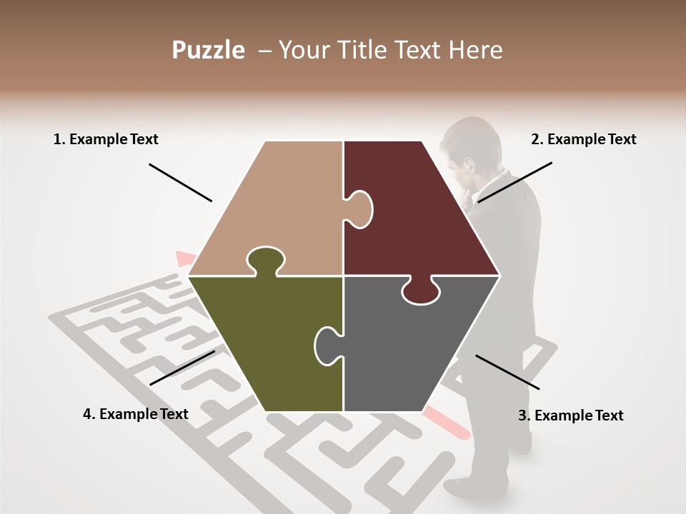 Maze People Labyrinth PowerPoint Template