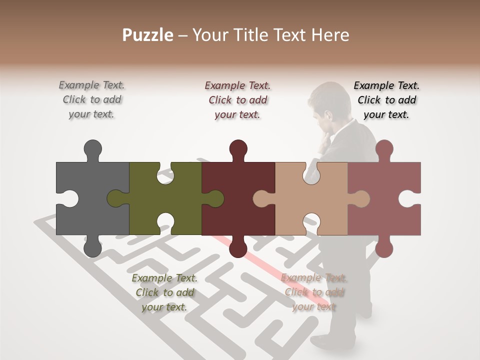Maze People Labyrinth PowerPoint Template