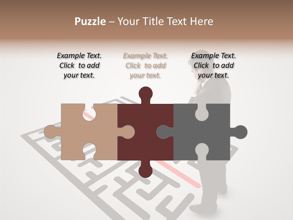 Maze People Labyrinth PowerPoint Template